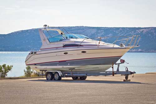 boat on trailer