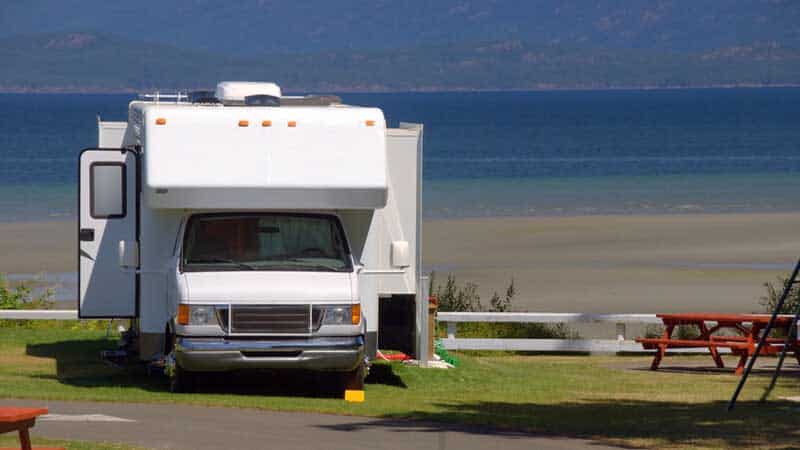 rv camping on ocean