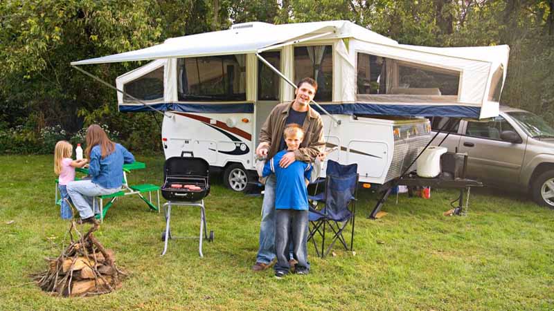 save space with pop up camper